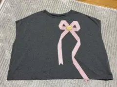【大きいサイズ3L】フェリシモ シモジマコラボリボンモチーフ Tシャツのサムネイル