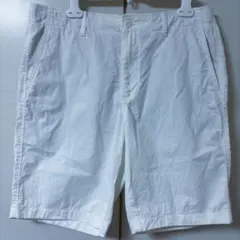 新品　UNIQLO チノショートパンツ　M ホワイト白　ボトムス　シンプルメンズ
