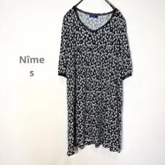 NIMES ニーム　日本製　小花柄　チュニック　カットソー　テンセル