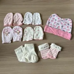 まとめ売り　ベビー　赤ちゃん　新生児　女の子　ミトン　帽子　靴下