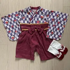 袴ロンパース80（靴下セット）