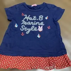 ミキハウス　ホットビ　半袖　Tシャツ　80cmマリンスタイル Tシャツ