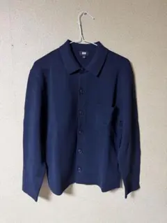 UNIQLO ミラノリブシャツカーディガン ネイビー Sサイズ