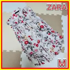 ZARA ザラ 花柄 ノースリーブ シャツ 夏 レディースのサムネイル