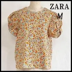 ★★新品 ZARA ザラ 小花柄 ブラウス トップス M