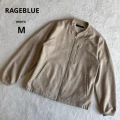 【極美品】レイジブルー スエード調 ノーカラー ブルゾン ベージュ 春秋 M