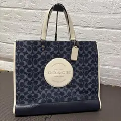 コーチ　デンプシートート40 シグネチャー　デニム