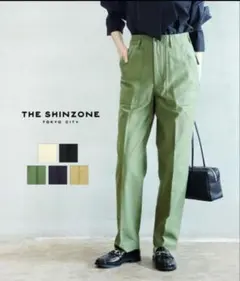 【THE SHINZONE/ザ シンゾーン】 ベイカーパンツ 32 カーキ