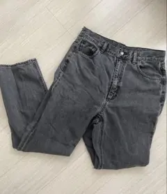 GU ストレートブラックデニム　XL