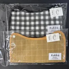 【新品未開封】kukka クッカ ティッシュカバー ブラック イエロー 2個