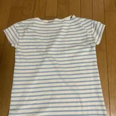 ORCIVALストライプ 半袖Tシャツ 白と水色