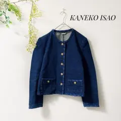KANEKO ISAO　デニム　ジャケット　パール　金ボタン　レトロ　綿100