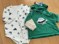 パトカー プリント フード付き トップス セット