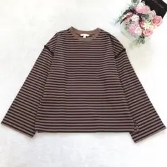 H＆M ボーダーカットソー 美品 トップス シンプル カジュアル Tシャツのサムネイル