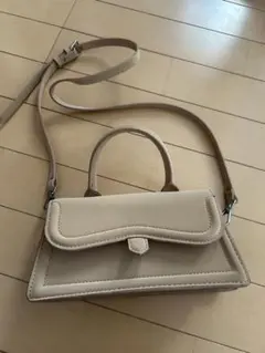 ザラ ミニショルダーバッグ　ベージュ