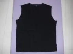 表記Ｌ　パーフェクトスーツファクトリーの黒 ウールアクリル混紡 ベスト