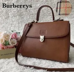 バーバリー 2way ハンドバッグ ノバチェック ホース レザー 斜めがけ