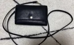 COACH 黒 長財布型バッグ　ショルダーウォレットのサムネイル