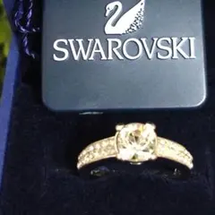 SWAROVSKI スワロフスキー パヴェリング 指輪 ゴールド 58 - メルカリ