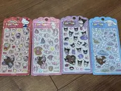 韓国サンリオ公式限定 TOK!TOK!サンリオぷっくり3Dシール 4種セット