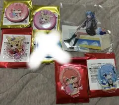 ホロライブ しらけんスイパラコラボ アクリルスタンド缶バッジセット