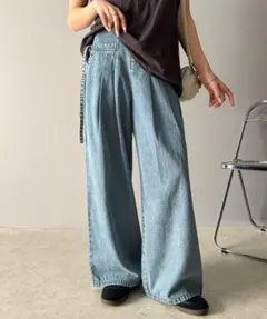 CLASSICAL ELF サイドリボン付きワイドパンツ