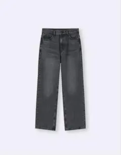 GU ジーユー ハイライズストレートジーンズ ダークグレー Sサイズ