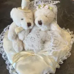 ✨【限定 激カワ】✨ ウェディングベア リングピロー 結婚式 白 挙式