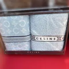 CELINE フェイスタオル2枚セット ライトブルー
