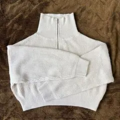 ⭐️INGNI⭐️ホワイト ハイネック クロップドニット