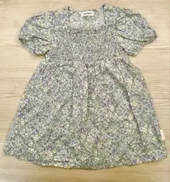 SLAP SLIP 子ども服 幼児 ワンピース 100 青 緑 花柄 夏 女の子