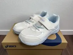 新品　アシックス　レーザービーム　21.0cm オフホワイト/ラベンダー　子供靴