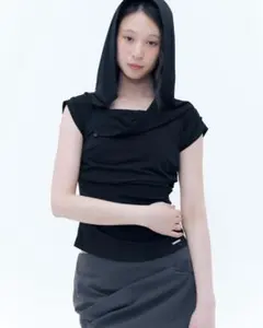miseki seoul Folding collar shirring top - メルカリ