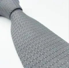 【Paul Smith（ポールスミス）】ネクタイ グレー 総柄 ドット チェック