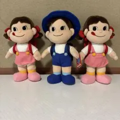 バラ売り可】不二家 ペコちゃん 人形 3体セット 着せ替え衣装付き