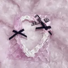 ホイップデコ トレカケースデコ リボン ピンク 量産型