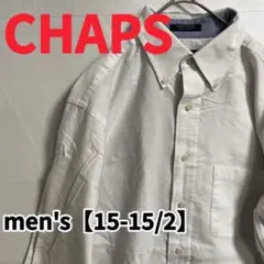 Y488【CHAPS】CLASSIC FIT長袖シャツ【15-151/2】白