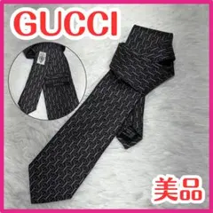 美品☆グッチ GG インターロッキング 総柄 ネクタイ 大剣幅 8.5cm 人気