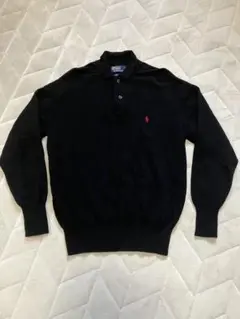 Ralph Lauren 黒ニットセーター Lサイズ　訳あり難あり