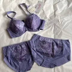 3点セット！Triumph 恋するブラ(C70) &ショーツ　パープルレース