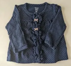 カーターズ ベビー服 ネイビー水玉模様 カーディガン トップス サイズ6 M