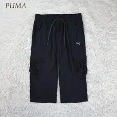 PUMA ブラック カーゴパンツ ハーフパンツ