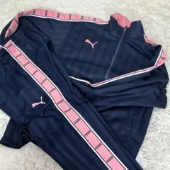 PUMA プーマ　ジャージ　上下　セットアップ　ネイビー　ピンク　S Mのサムネイル
