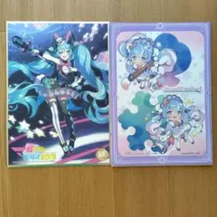 初音ミク 色紙 イラストポートレート