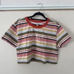GUESS Tシャツ ストライプ クロップド Lのサムネイル