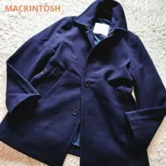 マッキントッシュ ステンカラーコート メルトン ミドルウール ネイビー M