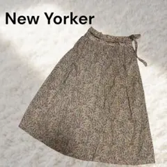 NEW YORKER 花柄フレアスカート｜総柄 ロング丈 裏地付き ナチュラル