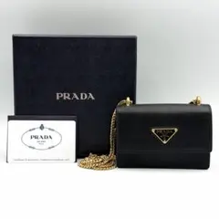 ✨未使用級✨PRADA プラダ サフィアーノ チェーンショルダーバッグ 箱付き