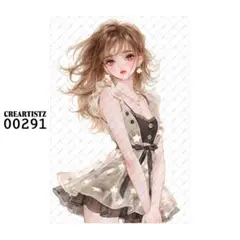 00291 ガール ペーパー/ステッカー 4枚 CREARTISTZ