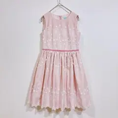 TOCCA トッカ キッズ　ワンピース　花柄　スカラップ　レース　刺繍　140